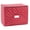 Red Quilted Polyester, variant on Keepsakes - Adjustable Glassware Storage - Padded Protection - ID Window - Stain Resistant - Machine Washable - China Storage, Red