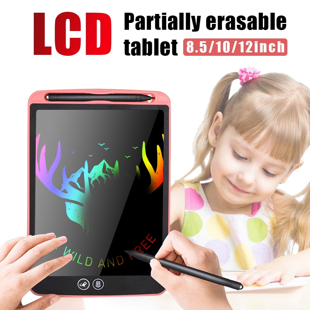 Pink LCD Writing Tablet Drawing Board 12 Inch Colorful Girls Toys Christmas Birthday Gift for 3 4 5 6 7 Year Old Girls Erasable Drawing Tablet Doodle Board Toddler Learning Toys for Girls Age 3+ 