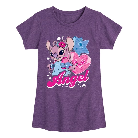Lilo & Stitch - Angel Popstar - Youth Girls Fitted Short Sleeve T-Shirt