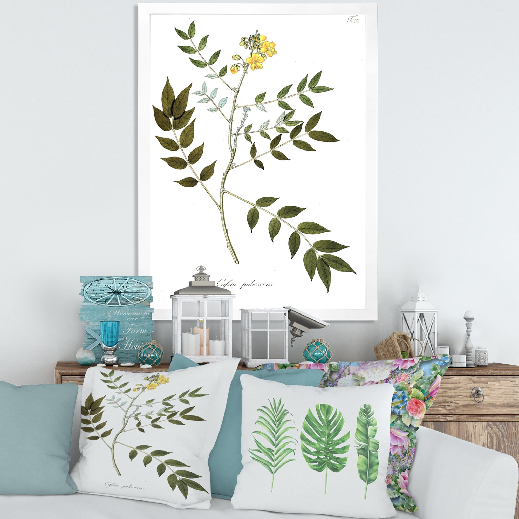 Designart 'Ancient Botanicals XVIII' Traditional Framed Art Print