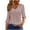 Pink, variant on Fouhkni Eyelet Tunic Tops for Women 3/4 Sleeve Drawstring Button V Neck Loose Fitted Casual Shirts