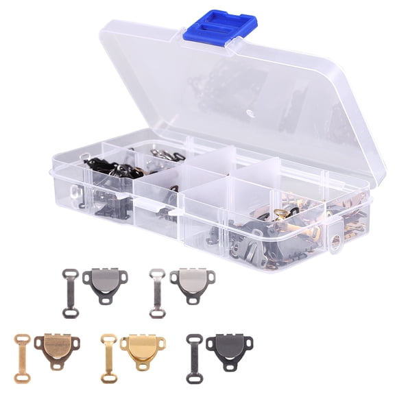 150 Pcs Press Studs for Clothing Trousers Hook Closure Set Hooks and Eyes