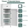 thumbnail image 6 of Costway Bathroom Storage Floor Cabinet Wooden Organizer Free-Standing w/ Drawer & Shelf, 6 of 10