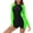Black&Green, variant on Women Long Sleeve UPF 50+ Boyleg Swimsuit One Piece Shorty Wetsuit for Surf/Dive/Swim Green L