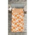 thumbnail image 3 of Ambesonne Orange Quilted Bedspread Set 2 Pcs, Old Damask Traditional, Twin Size, Orange Marigold Maroon, 3 of 3