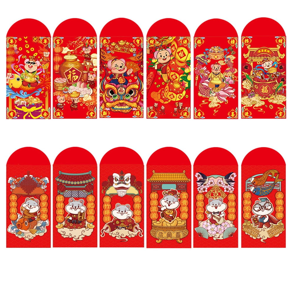 Coutexyi Chinese New Year Money Envelope Hongbao Red Packet Lucky Money Bag Walmart Com Walmart Com