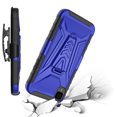 thumbnail image 3 of TJS for TCL 30 Z (T602DL) | TCL 30 LE Phone Case, with Tempered Glass Screen Protector, 3 in 1 Combo Belt Clip Holster Impact Resist Rugged Kickstand Cover for Alcatel TCL 30Z / TCL 30L (Blue), 3 of 5