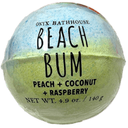 Onyx Bathhouse Beach Bum Peach, Coconut, & Raspberry Bath Bomb, 4.9 Oz.