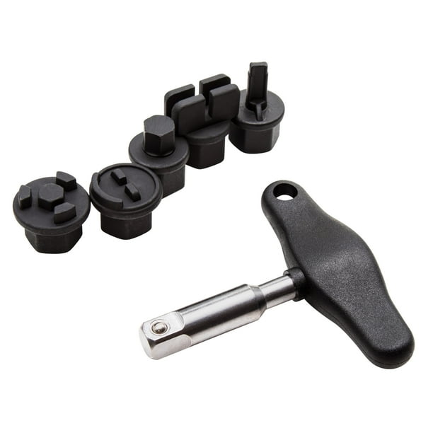 STEELMAN 42439 6Piece Oil Drain Plug Wrench Kit for Installing and Removing Plastic Oil Drain