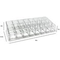 thumbnail image 6 of Isaac Jacobs Clear Acrylic 24-Compartment Lipstick/Short Lip Gloss Holder, Organizer for Makeup, Narrow Essential Oil Bottles, Storage Solution, Rack Display [Slot Size: 0.88"X0.88", 3 Rows (x8)], 6 of 6