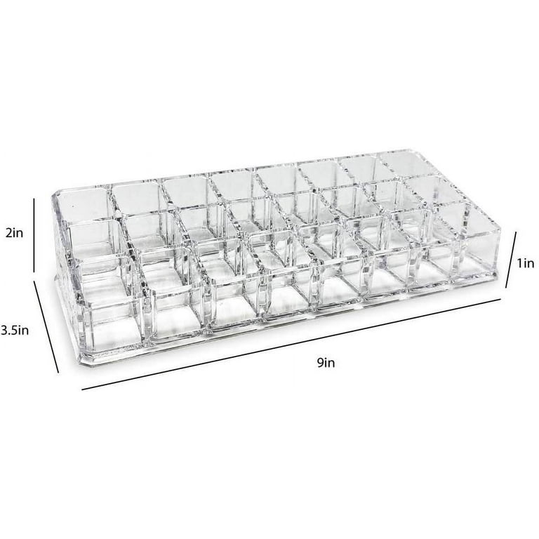 Isaac Jacobs Clear Acrylic 3-Section Organizer- Three Compartment