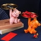 thumbnail image 3 of Estatua de resina,Resina Tigres Estatuas Figuras Arte Esculturas,Escultura con bandeja Decoración de mesa de entrada para el hogar,Caja organizadora de almacenamiento de dulces para llaves de, 3 of 7