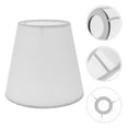 thumbnail image 5 of Phlegsive Lamp Shade Fabric Clip On European Style Cover White, 5 of 6