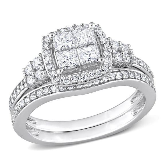 Everly Women's Diamond 10k White Gold Bridal Set