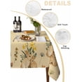 thumbnail image 5 of Easter Rabbits Rectangle Tablecloth, Spring Yellow Flowers Country Plants Yellow Waterproof & StainResistant Tablecloth, Washable Oil-proof Table Cover for Dining/Party/Wedding/Buffet 54x108 In, 5 of 9