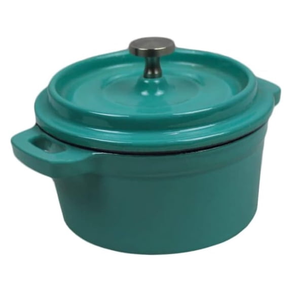 Cast Iron Enameled Pot Mini 0.25 Qt., Aqua
