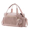 thumbnail image 4 of Bolsa de pañales, bolso de hombro para mamá, grande, ligero, bolsa de almacenamiento para guardería, bolsa para bebé, bolsa de hospital para mamá, , Gris rosado pálido, 4 of 8