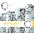 thumbnail image 4 of Natural Trees Branches Blackout Curtains for Bedroom, Colored Birds Vintage Rustic Blue Thermal Insulated Kitchen Drapes with Grommets, Light Blocking Window Treatment, 2 Panels 52" x 90", 4 of 7