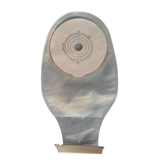 Papaba 10Pcs Drainable Colostomy Bag Ostomy Stoma Cut to Fit Clamps One-Piece System