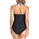 thumbnail image 5 of Traje de baño Nikou cruzado con cuello halter de una pieza para mujer, 5 of 7