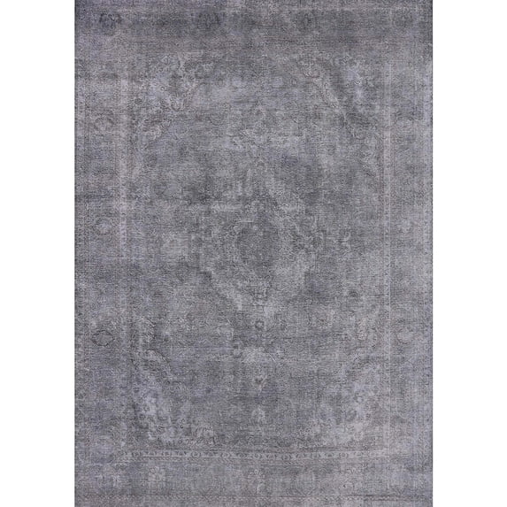 Ahgly Company Indoor Rectangle Mid-Century Modern Mist Blue Oriental Area Rugs, 2' x 5'
