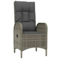 thumbnail image 3 of vidaXL 5 Piece Garden Dining Set with Cushions Grey Poly Rattan, 3 of 5