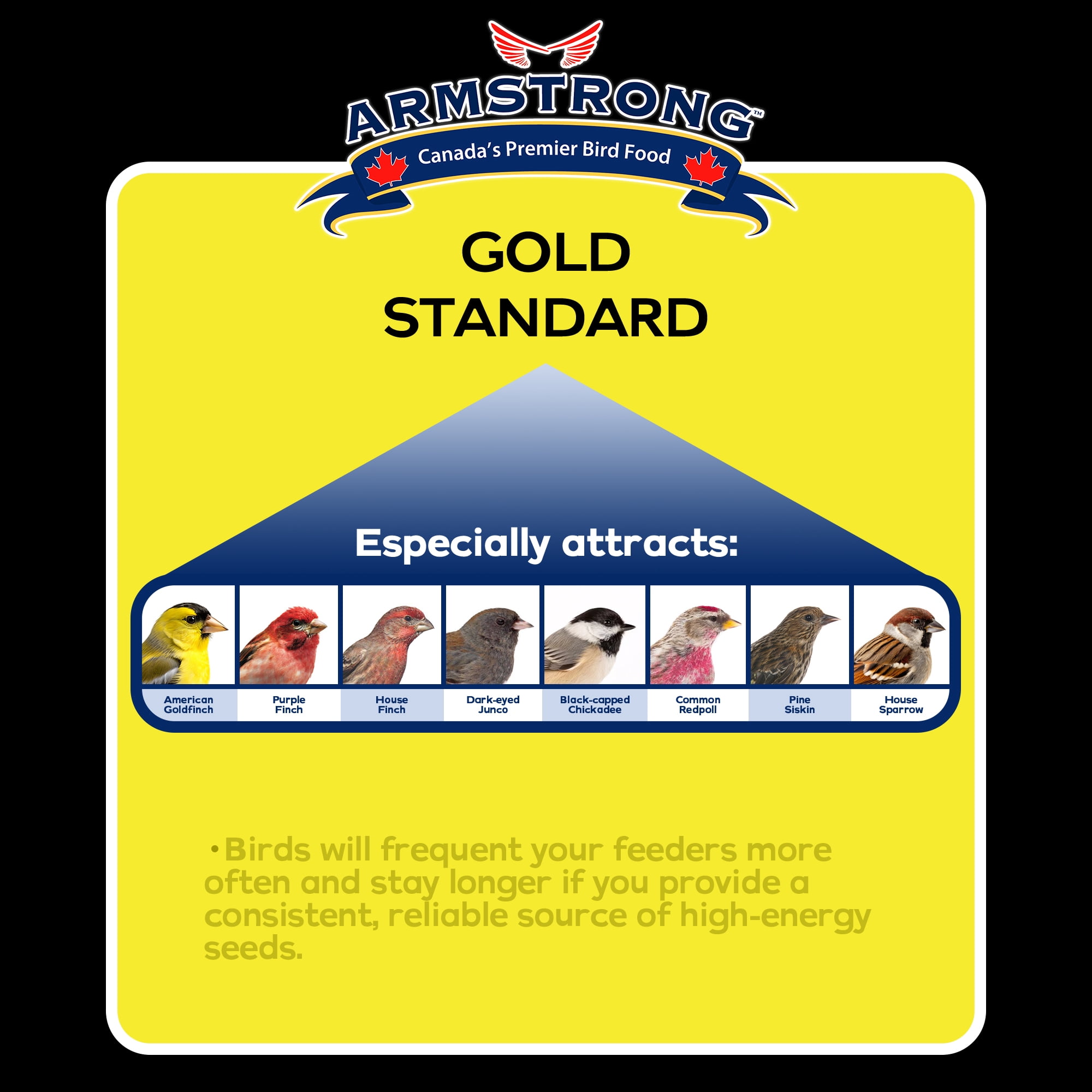 Armstrong Wild Bird Food Royal Jubilee Gold Standard Bird Seed Blend, 5lbs