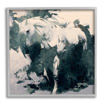 Stupell Industries Abstract Horse Portrait Busy Bold Movement Modern Painting, 24 x 24,Design by Julie T. Chapman