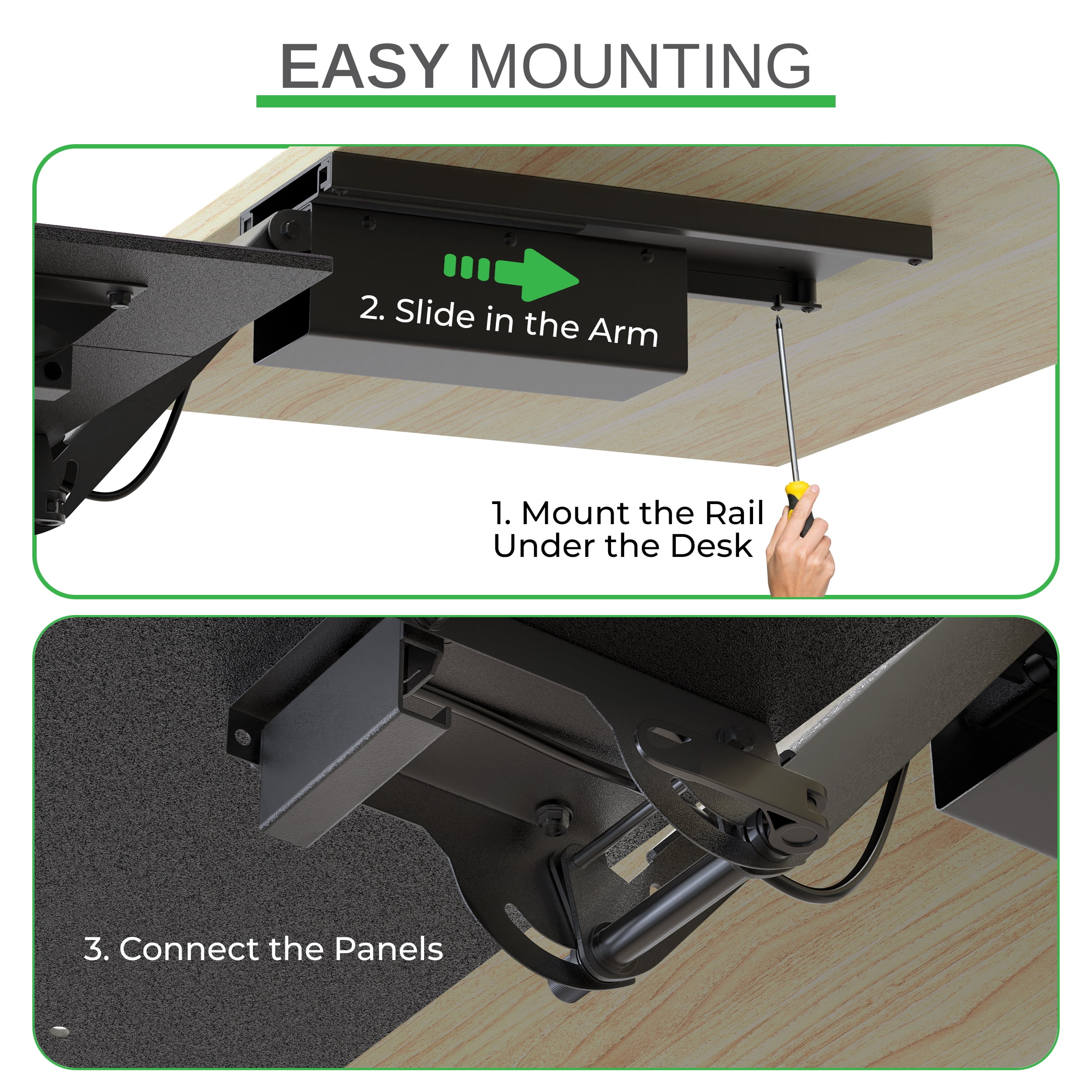 Adjustable Sit Stand Keyboard Tray Under Desk – Ergonomic Slide-Out Keyboard Drawer with Height & Tilt Adjustment, 360° Swivel, and Mouse Pad