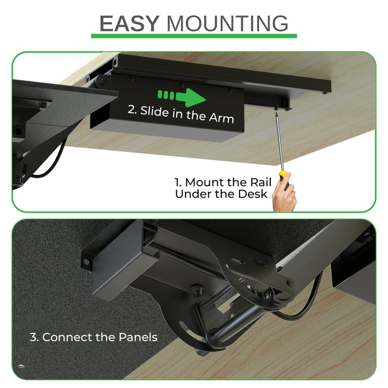 KT2 Adjustable Height Keyboard Tray Under Desk with Mouse Pad and Computer Pull Mount Walmart