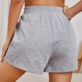 thumbnail image 4 of Pantalones cortos de pierna ancha, pantalones cortos deportivos ajustados informales de color puro de cintura alta elásticos para citas de mujeres, 4 of 6