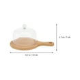 thumbnail image 2 of 1 Set Wood Cake Stand with Clear Lid Food Snacks Desserts Serving Tray Dish, 2 of 8