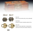 thumbnail image 4 of 2Pcs Vintage Heart Padlock, Zinc Alloy Hasp Clasp Antique Latch for Wooden Box Hasp Latch Padlock Set Key Included Complete Security Solution, 4 of 7
