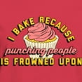thumbnail image 3 of CafePress - I Bake Because Punching Pe Women's Classic T Shirt - Women's Traditional Fit Dark T-Shirt, 3 of 4