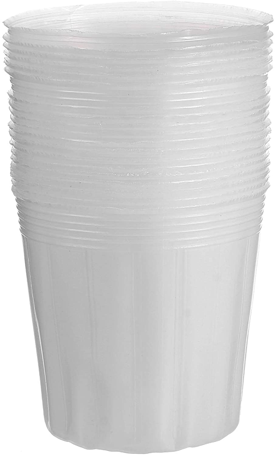 40Pcs Clear Plastic Pot Transparent Flower Planter Plant Seedling