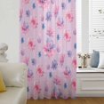 thumbnail image 5 of Spring Floral Sheer Curtains 54 Inches Long, Summer Botanical Purple Pink Flower Light Filering Curtains, Breathable Simi Curtain Privacy Drapes for Kitchen Bathroom Small Window Treatment, 5 of 9