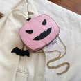 thumbnail image 3 of Bolsa de mensajero con cadena en forma de calabaza con purpurina divertida, monedero pequeño para mujer (rosa) Ehuebsd Para Estrenar, 3 of 9