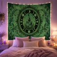 thumbnail image 2 of Oval Textured Mottled With Green Shifts Deep Forest, Mystical Fantasy for Space Lovers, Galaxy Room Decor, Mother's Day Gift, Tapestry Wall Hanging for Bedroom and Dorm, 2 of 7