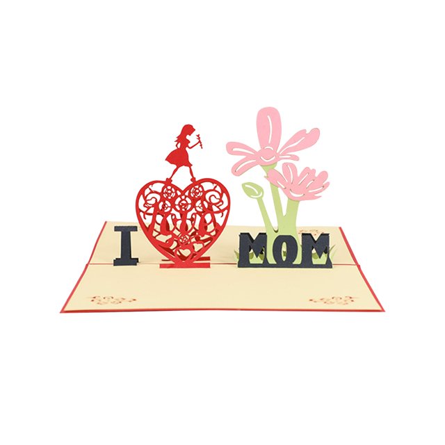 Mother's Day Mom's Love Greeting Card, Exquisite Mother’S Day Love Filled Greeting Card Assortment: Nine Styles Celebrating Maternal Affection with Charming 3D Colors and Heart Warming Sent