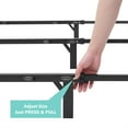 Mainstays 7" Adjustable Metal Bed Frame, Black, Adjusts Twin Queen