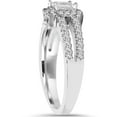 thumbnail image 2 of Pompeii 1 Carat Princess Cut Split Shank Halo Diamond Engagement Ring 14K White Gold, 2 of 4