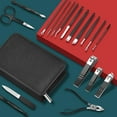 thumbnail image 4 of HEYMKGO 18pcs Nail Clipper Manicure Set for Adult Professional Stainless Steel Grooming Pedicure Kit with Travel Case Black, 4 of 7