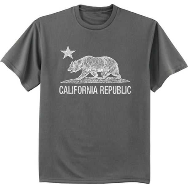 Decked Out Duds - White California bear t-shirt Big and Tall tee for ...