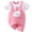 2# Rabbit Pink, variant on Baby Girls Boys Rompers Short Sleeve Cotton Toddler Giraffe Zebra Jumpsuit Summer Baby Clothes One-Piece Outfit