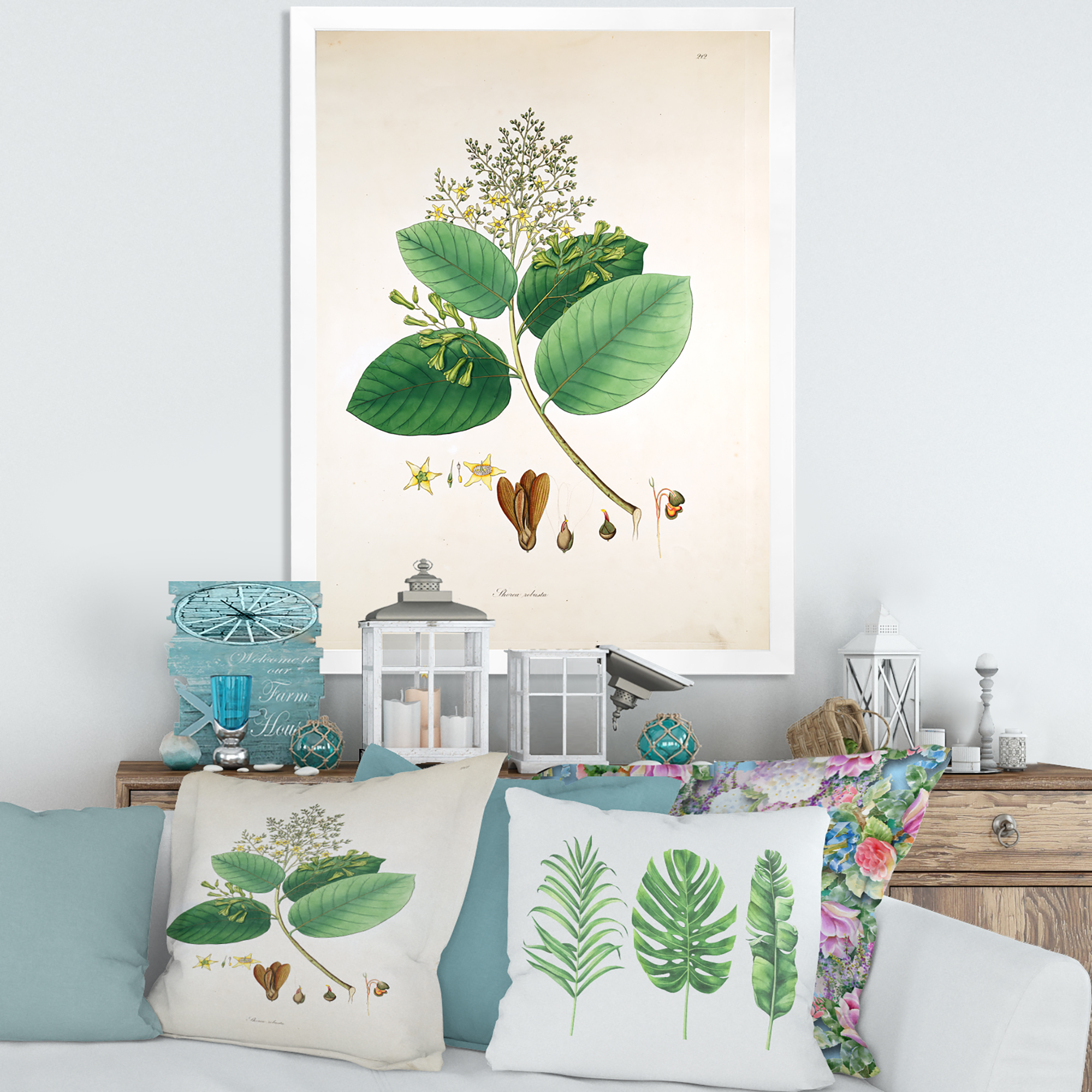 Designart 'Ancient Botanicals III' Farmhouse Framed Art Print