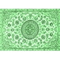 thumbnail image 1 of Ahgly Company Machine Washable Indoor Rectangle Medallion Emerald Green Traditional Area Rugs, 8' x 12', 1 of 4