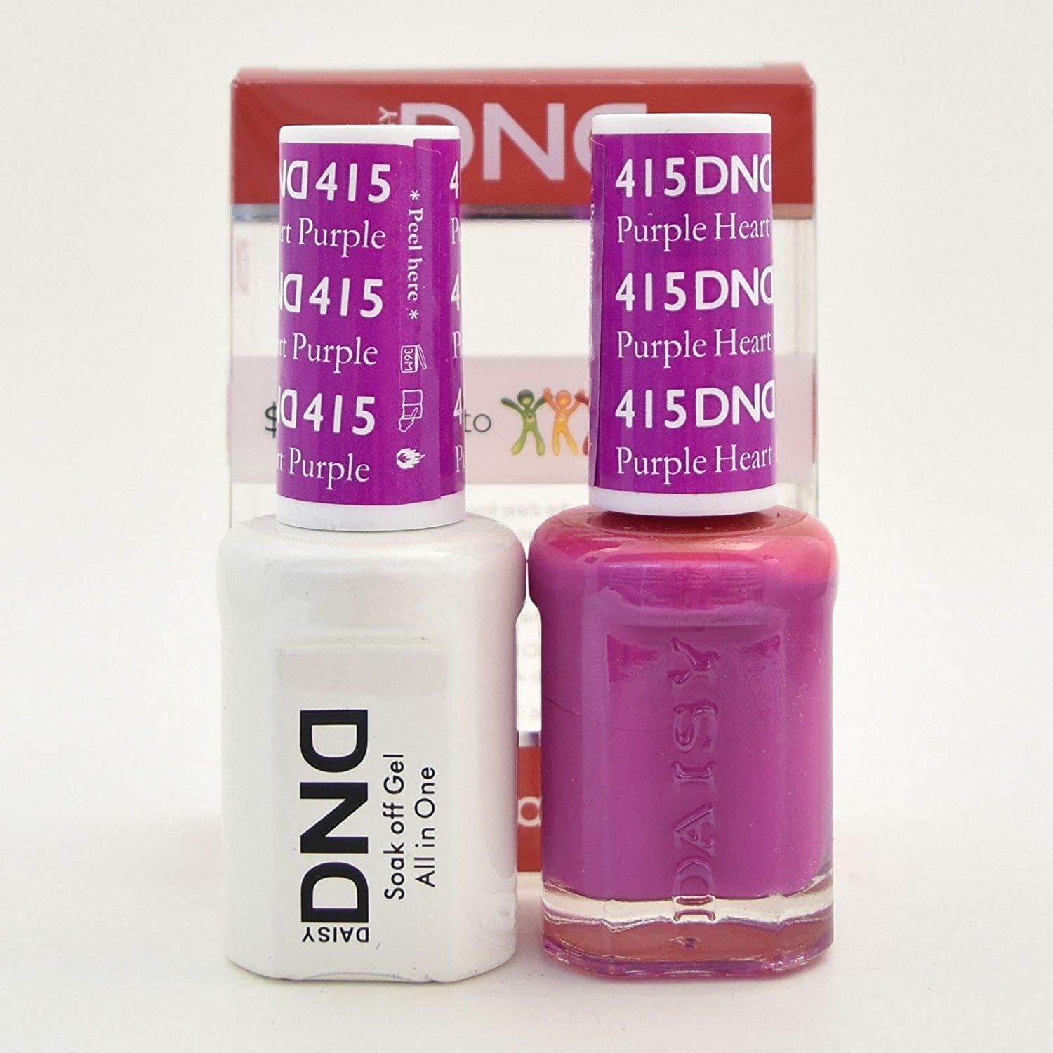 DND *Duo Gel* (Gel & Matching Polish) Spring Set 415 Purple Heart by