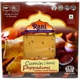 thumbnail image 4 of Rani Pappadums (Indian Lentil Wafer Snack) Jeera (Cumin) Papad 7oz (200g) Approximately 15pc, 7 inches, Pack of 12 ~ All Natural | Gluten Friendly | NON-GMO | Vegan | Indian Origin, 4 of 7