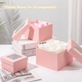 thumbnail image 3 of Square Gift Boxes with Lids for Presents Small Pink Gift Boxes with Clear Window Nesting Gift Boxes Set of 4 Flower Boxes for Arrangements,Mother's Day, 3 of 4