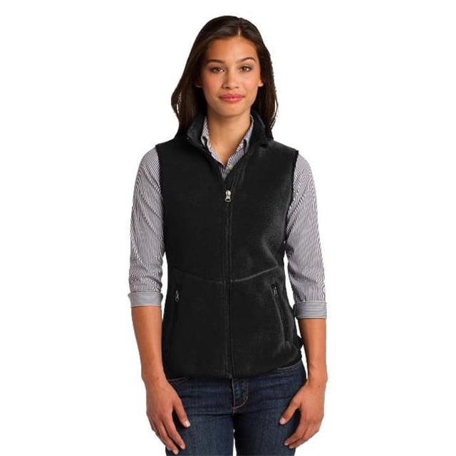 Discontinued Port Authority ® Ladies R-Tek ® Pro Fleece Full-Zip Vest. L228 Xxl Black/ Black